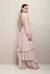 Vestido Longo com Babados e Bordados na internet