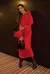 Vestido Midi Decote Canoa com Plumas - comprar online