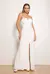 Vestido Tomara que Caia com Drapeado e Fenda Frontal - comprar online