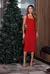 Vestido Midi com Decote Quadrado - comprar online