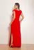 Vestido Longo com Decote V e Fenda Lateral na internet