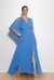 Vestido Longo com Decote V e Capa - comprar online