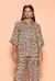 Camisa de Botões com Mangas 3/4 Animal Print na internet