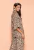 Camisa de Botões com Mangas 3/4 Animal Print - Ton Âge
