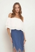 Cropped Ombro a Ombro com Babados - comprar online