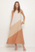 Vestido Midi com Bolsos Tricolor - comprar online