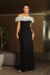 Vestido Longo Ombro a Ombro com Babados - comprar online