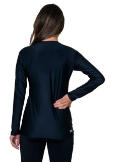 Camiseta Dry Cool ML Feminina Conquista preto na internet