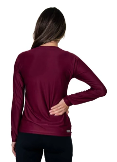 Camiseta Dry Cool ML Feminina Conquista Vinho na internet