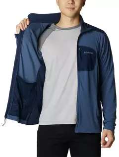 Imagem do Jaqueta Fleece Columbia Masculina Klamath Range full zip azul