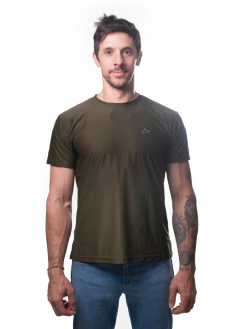 Camiseta Dry Cool UPF50+ Masculina MC Conquista Verde