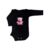 Body de Bebê Preto Ursinho Rosa - 100% Algodão Estampa em DTF - comprar online