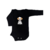Body de Bebê Preto Cachorrinho - 100% Algodão Estampa em DTF - comprar online