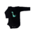 Body de Bebê Preto Dino - 100% Algodão Estampa em DTF - comprar online