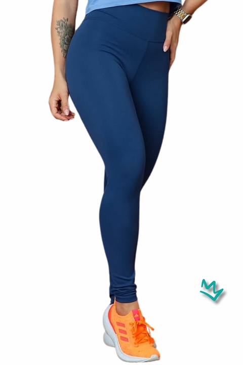 Calça Legging Athletic Poliamida Azul Bic - comprar online