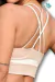 Top Estella Bege Poliamida Premium - Side Fit