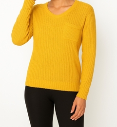 Blusa com Bolsinho em Tricot