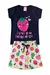 Conjunto Infantil Verão Feminino I Love Berry Much - Marinho - comprar online