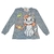 Baby Look Manga Longa Marie - Cinza - comprar online