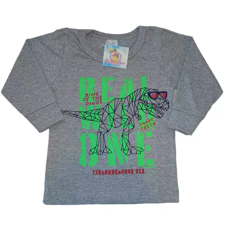 Camiseta Manga Longa Infantil Masculina Tiranossaurus - comprar online
