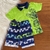 Conjunto Infantil Verão Masculino Camisa Polo - Verde Neon na internet