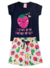 Conjunto Infantil Verão Feminino I Love Berry Much - Marinho - comprar online