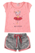 Conjunto Infantil Verão Feminino Like a Princess Candy Clas - Salmão - comprar online
