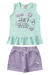 Conjunto Infantil Verão Feminino Hey Girl Candy Clas - Verde - comprar online