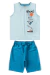 Conjunto Infantil Verão Masculino Regata Hawaii - Azul - comprar online