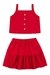 Conjunto Infantil Feminino Top Saia c/ Botões PK - comprar online