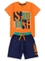 Conjunto Infantil Verão Masculino Hawaii Surf - Laranja - comprar online