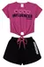 Conjunto Cropped Infantil Verão Feminino Mini Influencer - Pink na internet