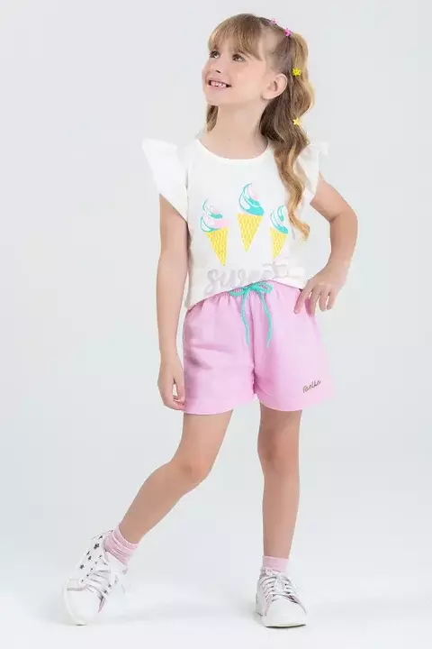 Conjunto Juvenil Verão Feminino Sweet ice cream - Off - comprar online