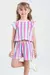 Conjunto Cropped Juvenil Verão Feminino Listrado - Rosa - comprar online