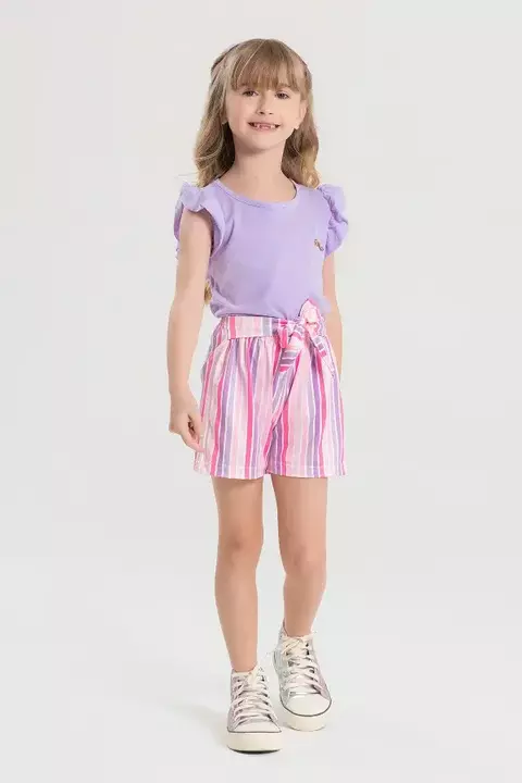 Conjunto Juvenil Verão Feminino Plaquinha - Lilas - comprar online