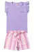 Conjunto Juvenil Verão Feminino Plaquinha - Lilas - Labellinha Kids
