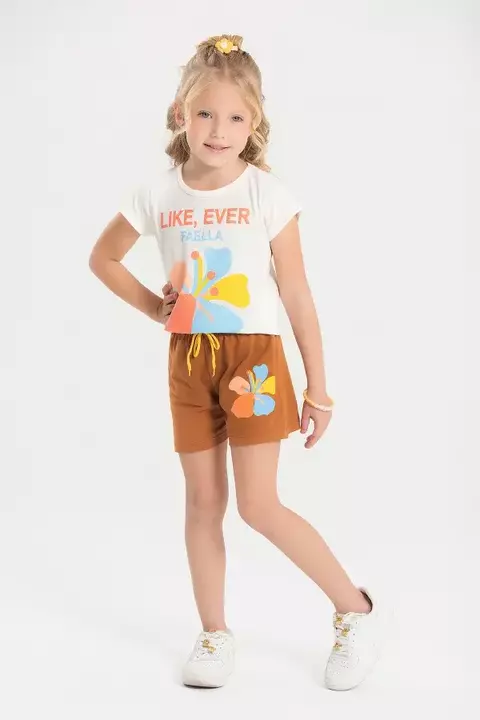 Conjunto Juvenil Verão Feminino Like Ever - Off White - comprar online