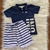 Conjunto Infantil Verão Masculino Camisa Polo - Marinho na internet