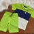 Conjunto Infantil Verão Masculino Camisa Polo - Verde Neon/Marinho na internet