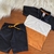Conjunto Infantil Verão Masculino Camisa Polo - Preto/Caramelo na internet