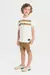 Conjunto Infantil Masculino Listra Marrom - Off - comprar online