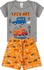 Pijama Infantil Verão Masculino Let's Go - Cinza - comprar online