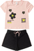 Conjunto Infantil Verão Feminino Cropped Flowers Kappes - comprar online
