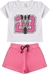 Conjunto Infantil Verão Feminino Cropped Zebra Kappes - comprar online