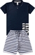 Conjunto Infantil Verão Masculino Camisa Polo - Marinho - comprar online