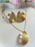 Conjunto colar e brinco acetinado com pérola - comprar online