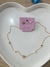 Conjunto brinco e colar coração
