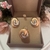 Conjunto brinco e anel rodio e dourado - comprar online