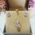 conjunto anel brinco lilas - comprar online