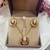 Conjunto dourado cravejado - comprar online